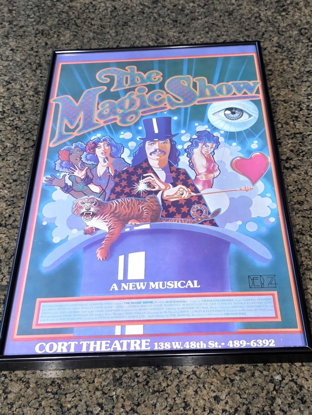 David Byrd Doug Henning's The Magic Show A New Musical Poster vintage 1974 frame